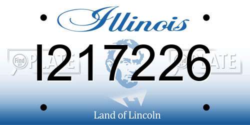 I217226 Illinois License Plate