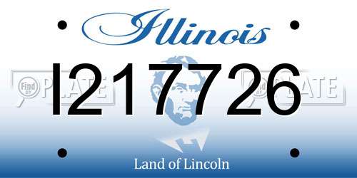 I217726 Illinois License Plate