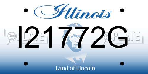 I21772G Illinois License Plate