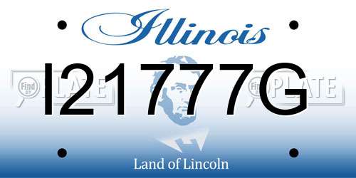 I21777G Illinois License Plate