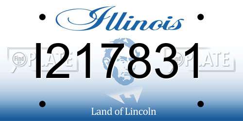 I217831 Illinois License Plate