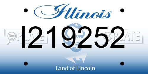 I219252 Illinois License Plate