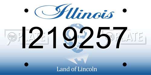 I219257 Illinois License Plate
