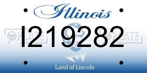 I219282 Illinois License Plate