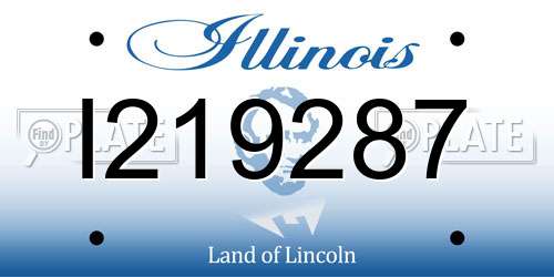 I219287 Illinois License Plate