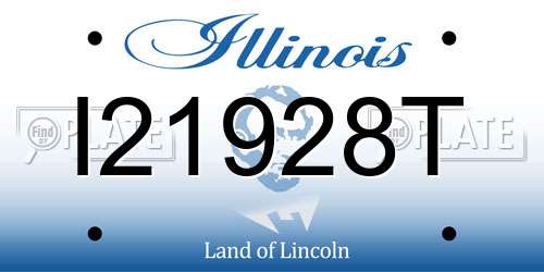 I21928T Illinois License Plate