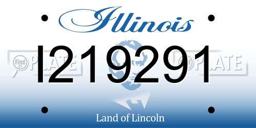 I219291 Illinois License Plate