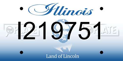I219751 Illinois License Plate