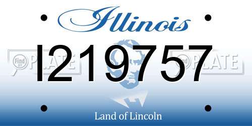 I219757 Illinois License Plate