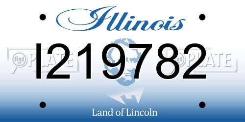 I219782 Illinois License Plate