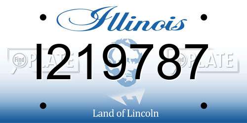 I219787 Illinois License Plate