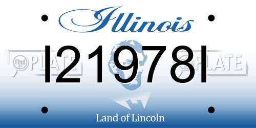I21978I Illinois License Plate