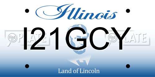 I21GCY Illinois License Plate