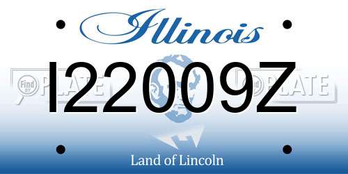 I22009Z Illinois License Plate