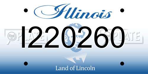 I220260 Illinois License Plate