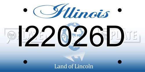 I22026D Illinois License Plate