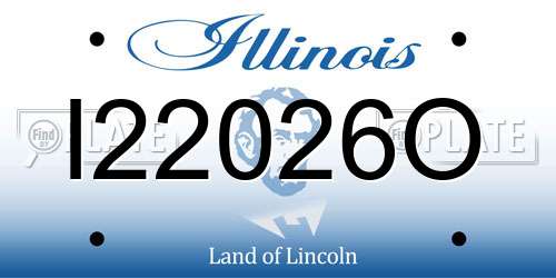 I22026O Illinois License Plate