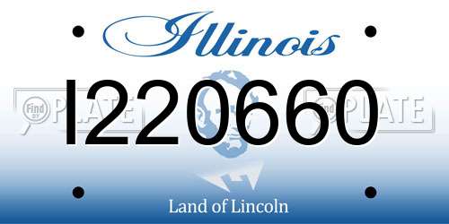 I220660 Illinois License Plate
