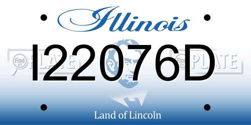 I22076D Illinois License Plate