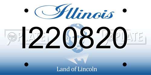 I220820 Illinois License Plate