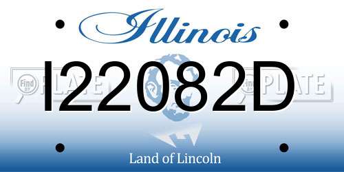 I22082D Illinois License Plate