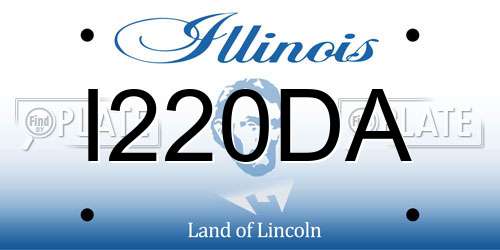 I220DA Illinois License Plate