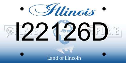 I22126D Illinois License Plate