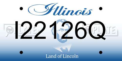 I22126Q Illinois License Plate