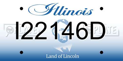I22146D Illinois License Plate