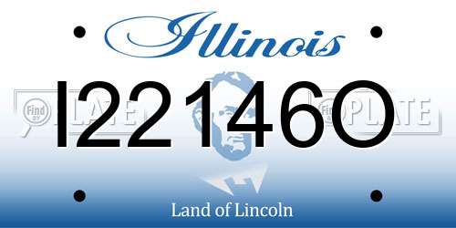 I22146O Illinois License Plate