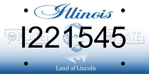 I221545 Illinois License Plate