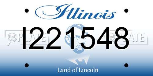 I221548 Illinois License Plate