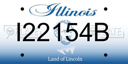 I22154B Illinois License Plate