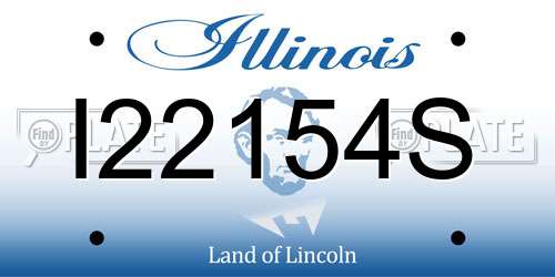 I22154S Illinois License Plate