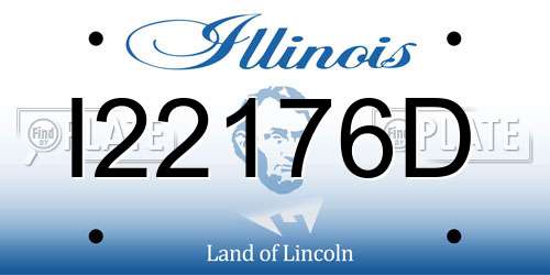 I22176D Illinois License Plate