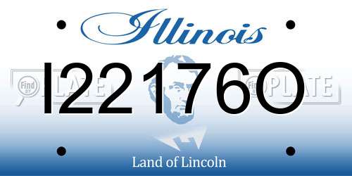 I22176O Illinois License Plate