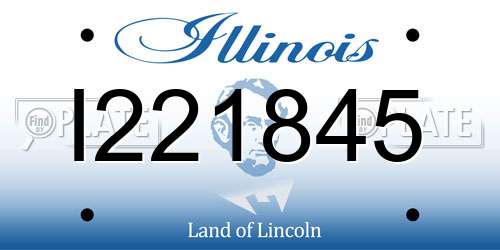 I221845 Illinois License Plate