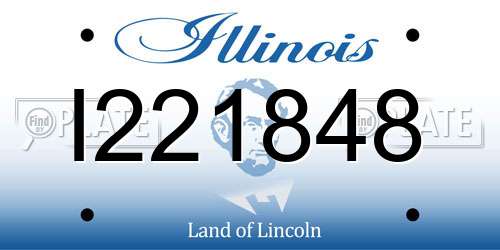 I221848 Illinois License Plate