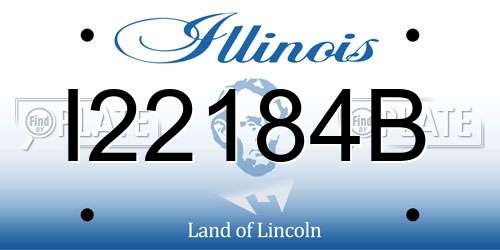 I22184B Illinois License Plate