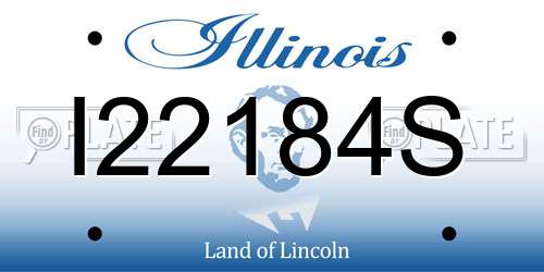 I22184S Illinois License Plate