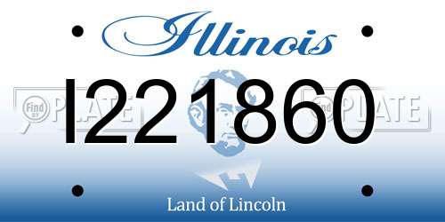 I221860 Illinois License Plate