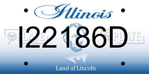 I22186D Illinois License Plate