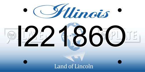 I22186O Illinois License Plate