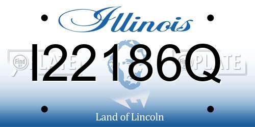 I22186Q Illinois License Plate