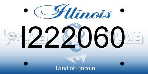 I222060 Illinois License Plate