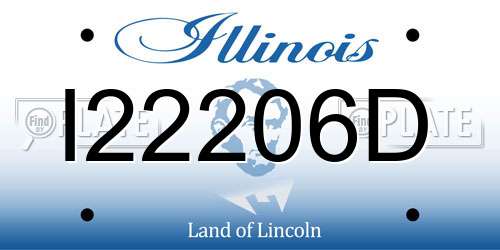 I22206D Illinois License Plate