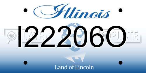 I22206O Illinois License Plate