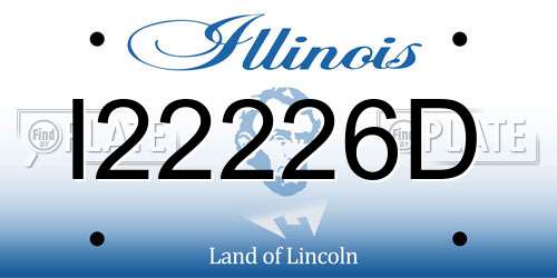 I22226D Illinois License Plate