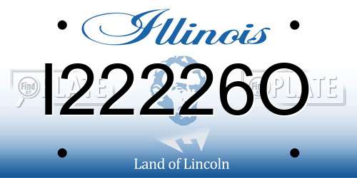 I22226O Illinois License Plate