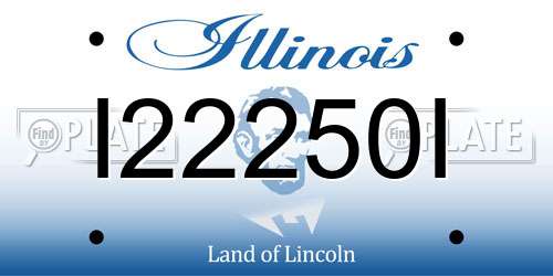 I22250I Illinois License Plate